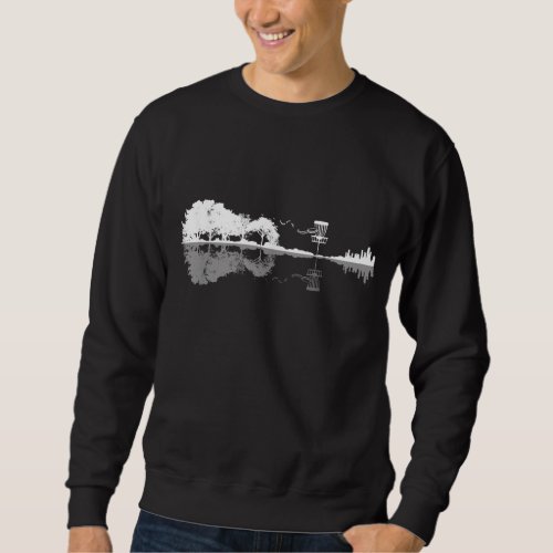 Disc Golf Sunset Guitar Guitarist Player Golfing G Sweatshirt