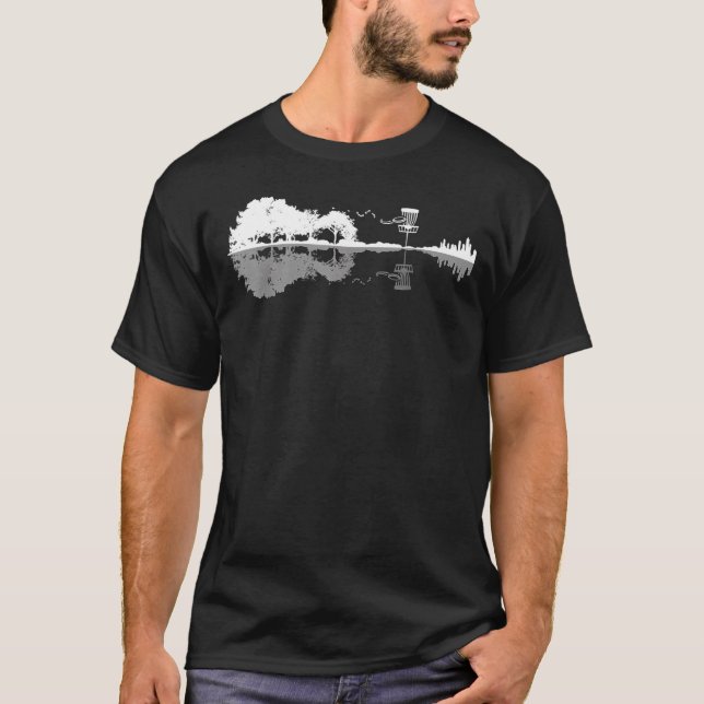 Disc Golf Sunset Guitar Guitarist Player Golfing G T-Shirt (Front)