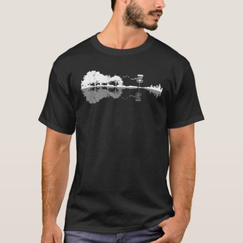 Disc Golf Sunset Guitar Guitarist Player Golfing G T_Shirt