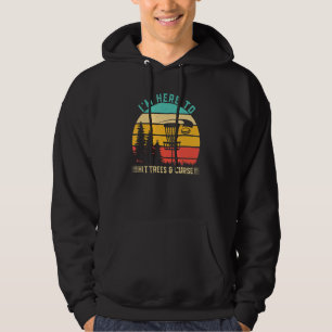 Disc Golf Sunset  Vintage Golfer Hit Trees And Cur Hoodie