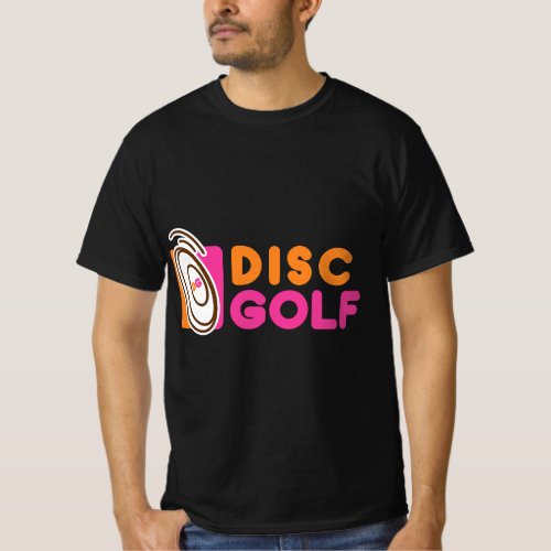 Disc Golf T for Men Women _ Disc Golf Donut Logo T_Shirt