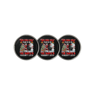 Disc Golf Team is On Santa's Xmas Naughty Ball Marker