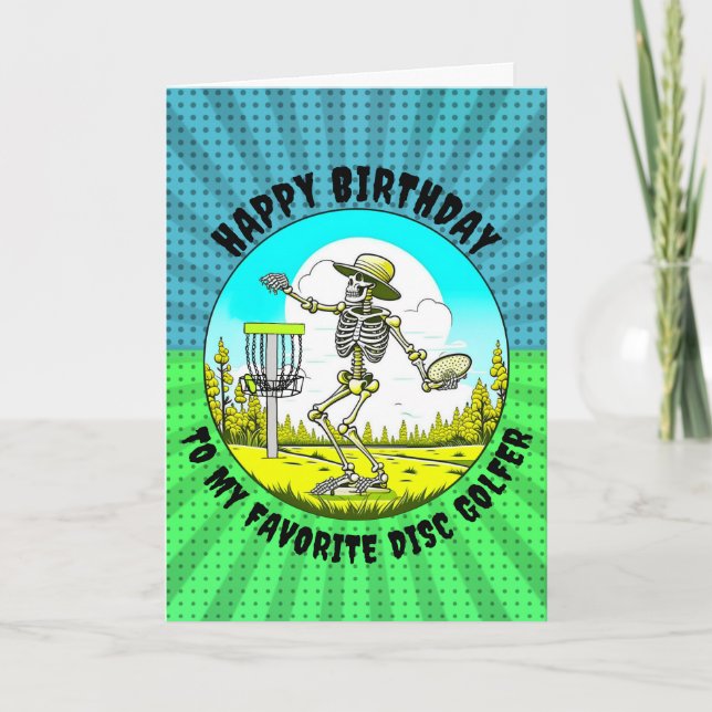 Disc Golf Themed Birthday for Him Card (Front)