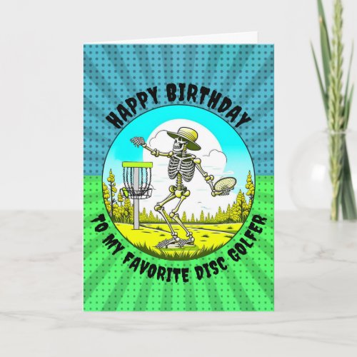 Disc Golf Themed Birthday for Him Card