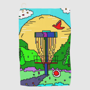 Disc Golf Themed Birthday Towel