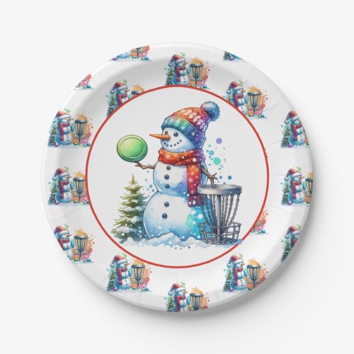 Disc Golf Themed Christmas Party Paper Plates