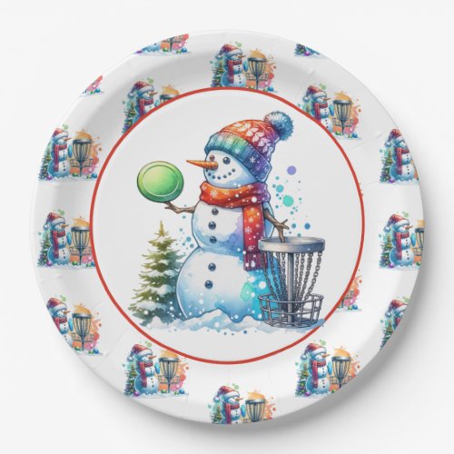 Disc Golf Themed Christmas Party Paper Plates