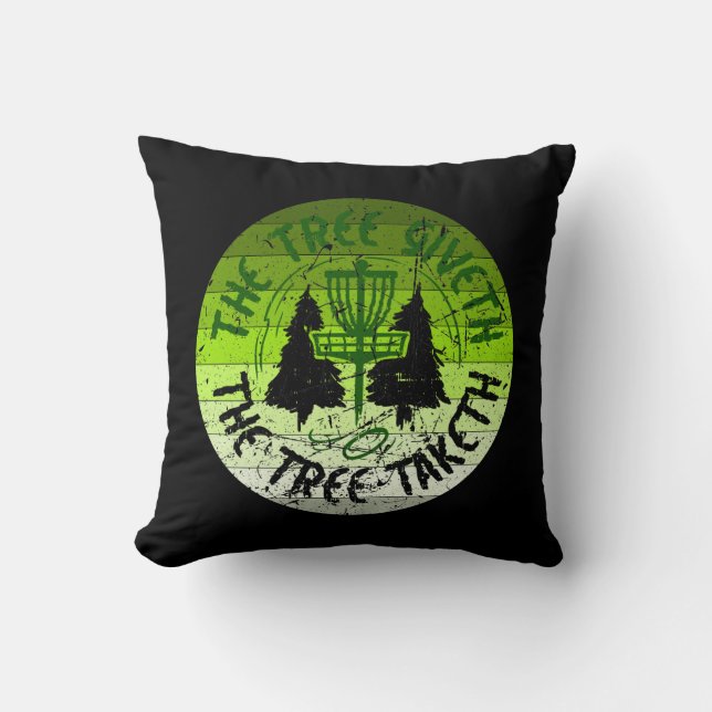 Disc Golf Throw Pillow (Front)