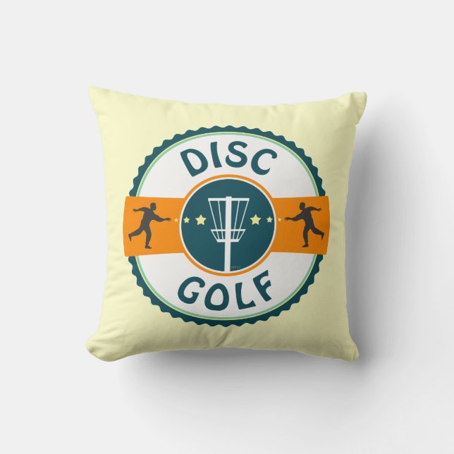 Disc Golf Throw Pillow (Front)