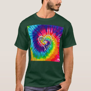 Disc Golf Tie Dye Heart T-Shirt