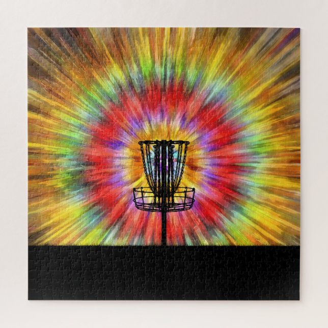 Disc Golf Tie Dye Jigsaw Puzzle (Vertical)
