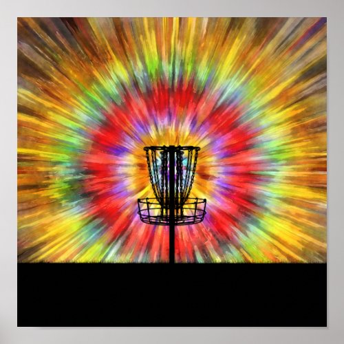 Disc Golf Tie Dye Poster