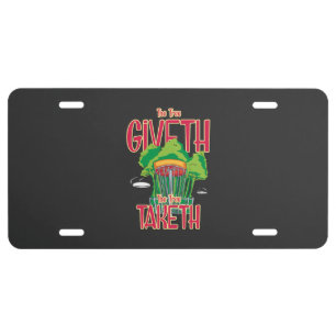 Disc Golf - Tree Giveth Tree Taketh License Plate