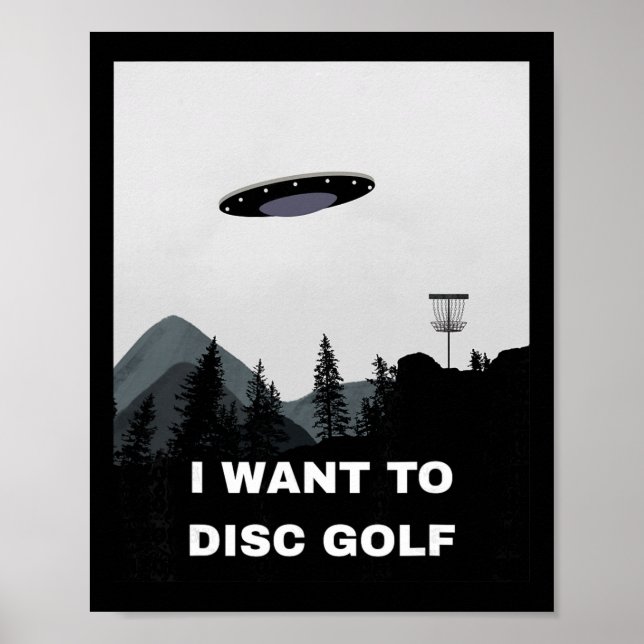 Disc Golf Ufo  Poster (Front)