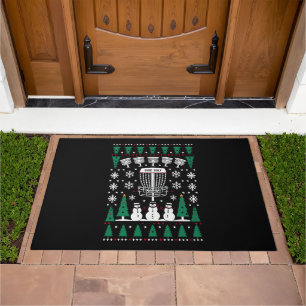 Disc Golf Ugly Christmas Sweater Pajama Gifts Doormat