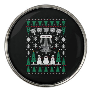 Disc Golf Ugly Christmas Sweater Pajama Gifts Golf Ball Marker