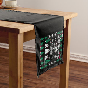 Disc Golf Ugly Christmas Sweater Pajama Gifts Short Table Runner