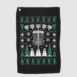 Disc Golf Ugly Christmas Sweater Pajama Gifts Towel
