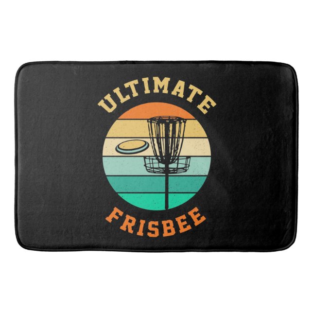 Disc Golf Ultimate Frisbee Bath Mat (Front)