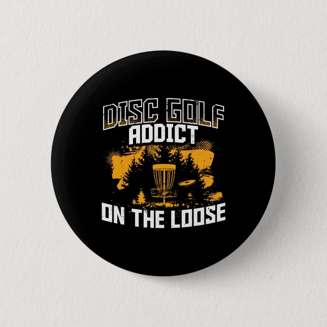 Disc Golf Ultimate Frisbee  Button (Front)