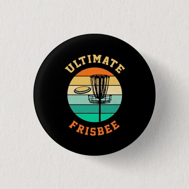 Disc Golf Ultimate Frisbee Button (Front)