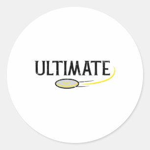 Disc Golf Ultimate Frisbee Frolf Sport Player Men Classic Round Sticker