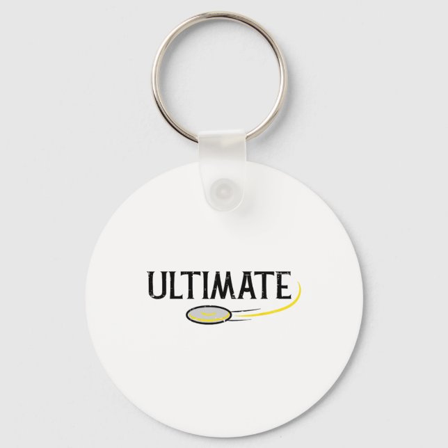 Disc Golf Ultimate Frisbee Frolf Sport Player Men  Keychain (Front)