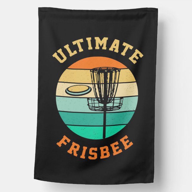 Disc Golf Ultimate Frisbee House Flag (Front)