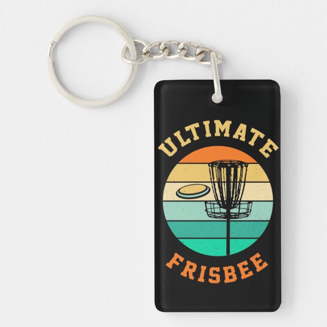 Disc Golf Ultimate Frisbee Keychain (Front)