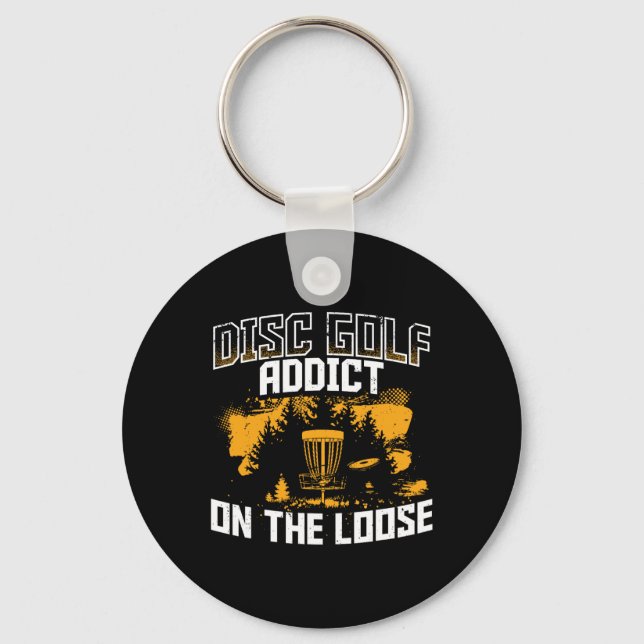 Disc Golf Ultimate Frisbee  Keychain (Front)