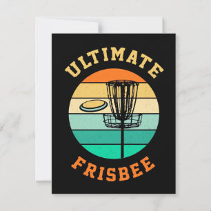 Disc Golf Ultimate Frisbee Note Card
