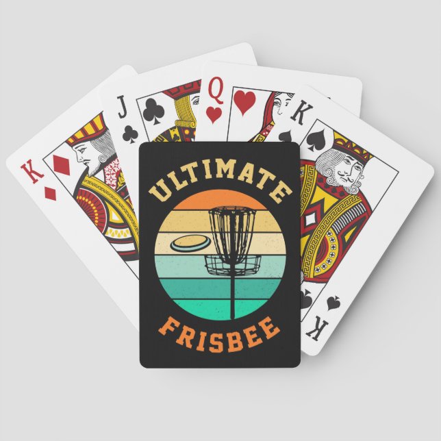 Disc Golf Ultimate Frisbee Poker Cards (Back)