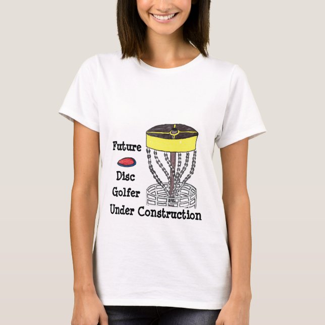 Disc Golf Under construction maternity shirt (Front)