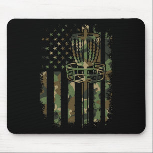 Disc Golf Us Flag Flag Disc Basket Us Flag Disc Go Mouse Pad