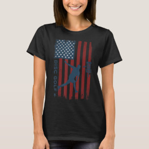 Disc Golf Usa American Flag Disc Golf Player Men T-Shirt