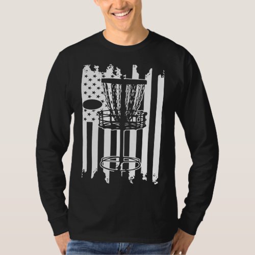 Disc golf USA Flag T_Shirt