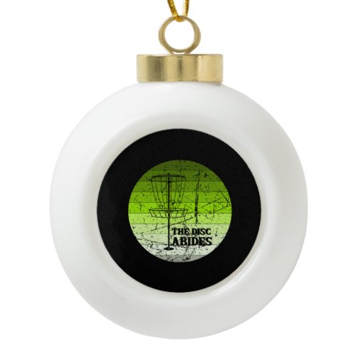Disc Golf Vintage Ceramic Ball Christmas Ornament