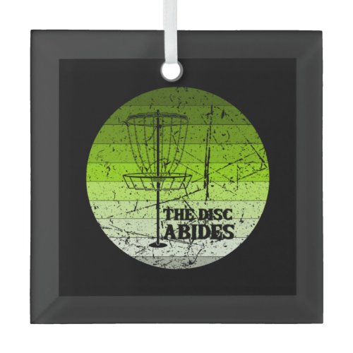 Disc Golf Vintage Glass Ornament