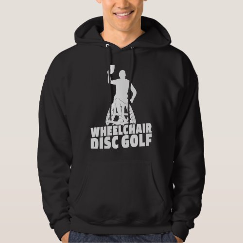 Disc Golf Wheelchair Outdoor Sport  Frisbee Golf Hoodie