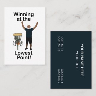 Disc Golf Winning At Lowest Point Golf Club  Business Card