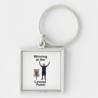 Disc Golf Winning At Lowest Point Golfer Birthday  Keychain