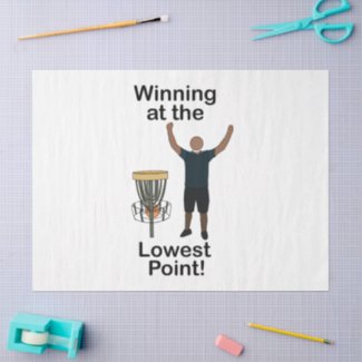 Disc Golf Winning At Lowest Point Golfer Birthday  Tissue Paper