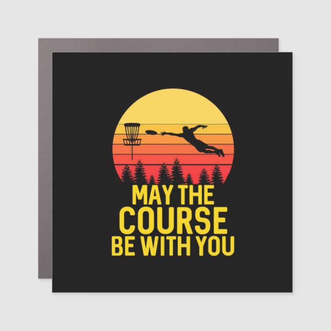Disc Golf With You Car Magnet (Front)