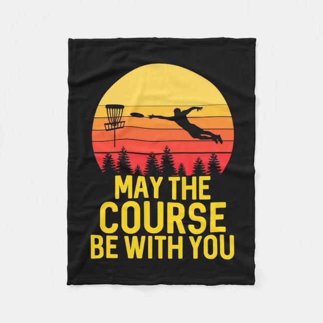 Disc Golf With You Fleece Blanket (Front)