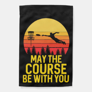 Disc Golf With You Garden Flag