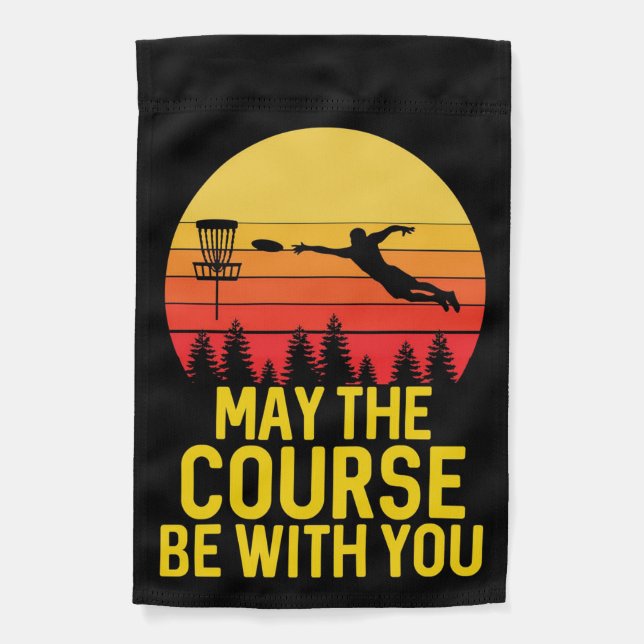 Disc Golf With You Garden Flag (Front)