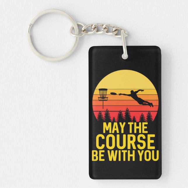 Disc Golf With You Keychain (Front)