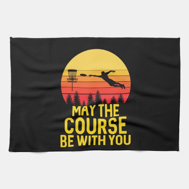Disc Golf With You Kitchen Towel (Horizontal)