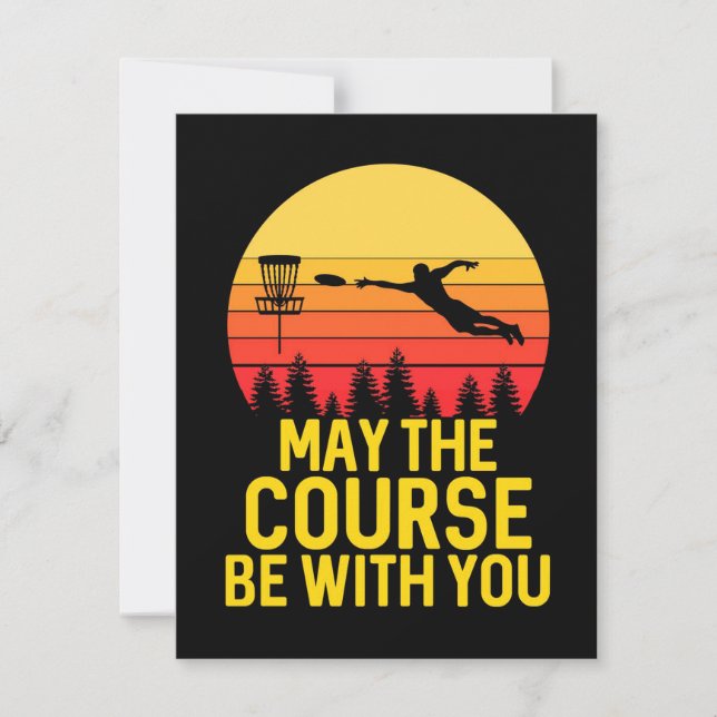 Disc Golf With You Note Card (Front)