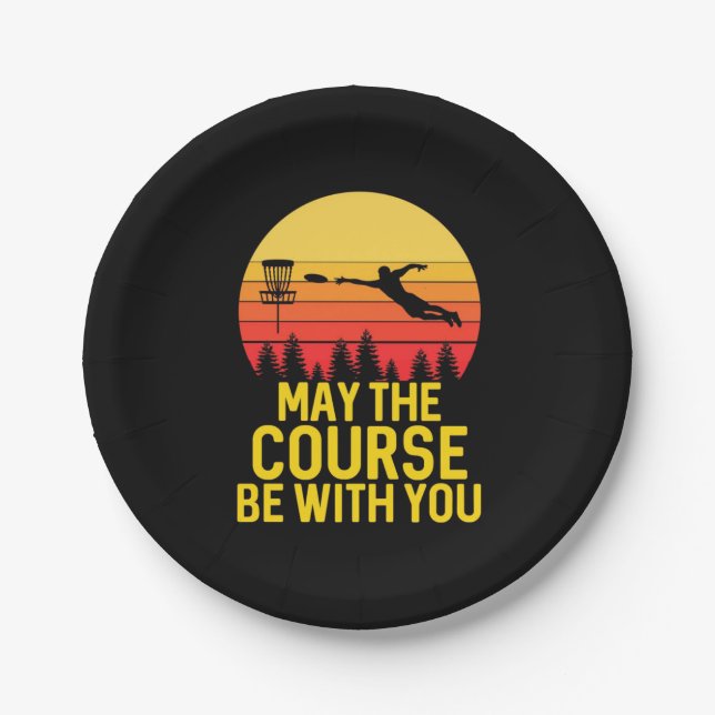 Disc Golf With You Paper Plates (Front)
